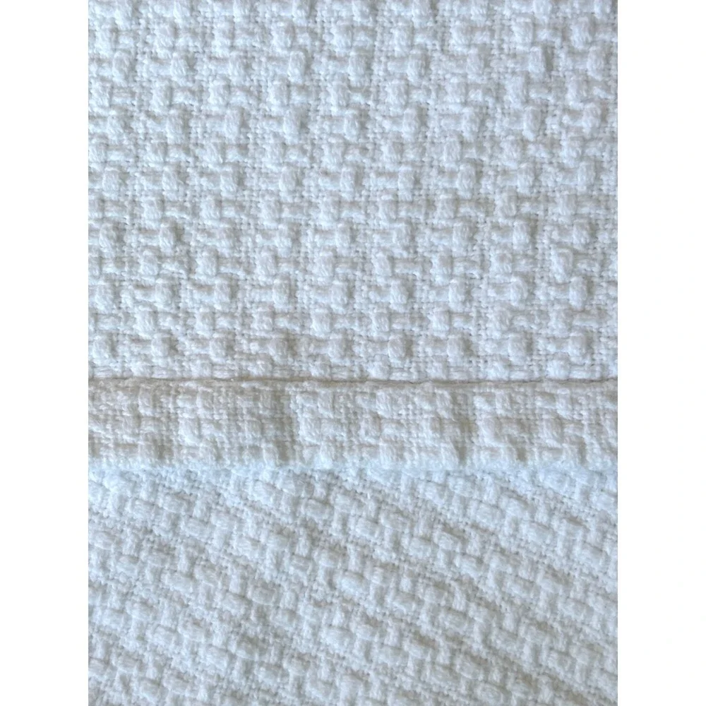 Lauren Ralph Lauren Bedspread Blanket Full/Queen White Waffle Knit Cotton Woven